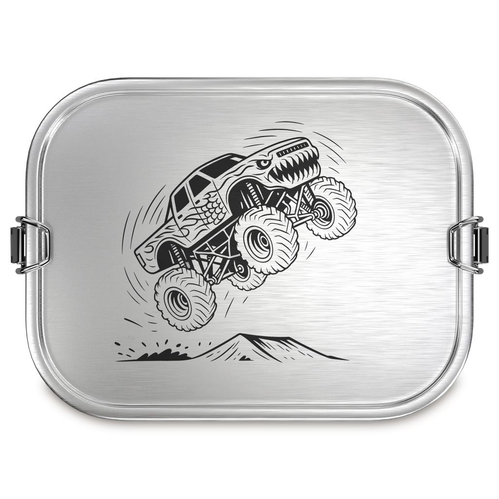 TAKWAY Edelstahl Brotdose 800ml (Monstertruck)