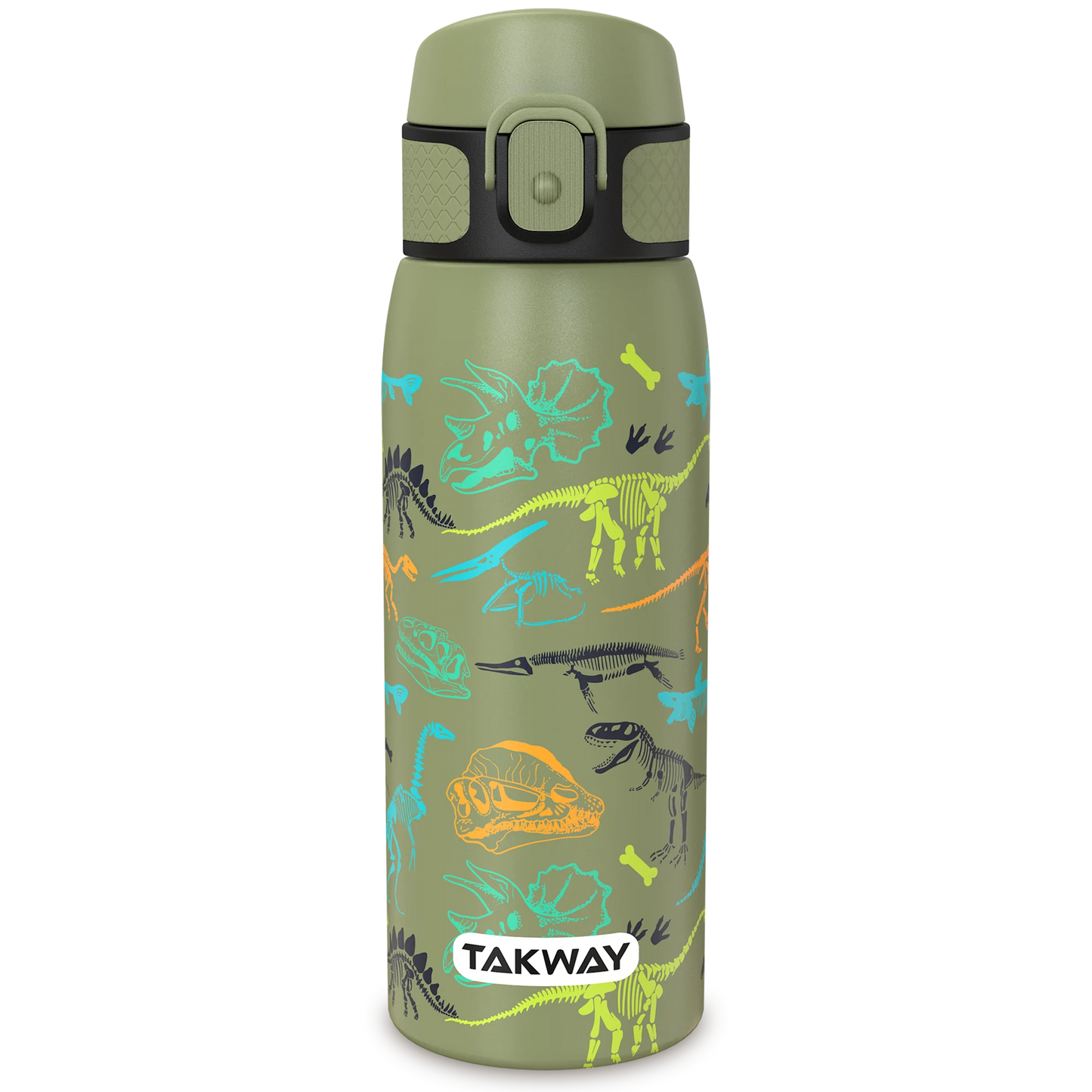 TAKWAY Edelstahl Trinkflasche 550ml (Dino)