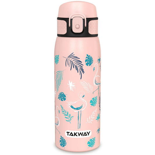 TAKWAY Stainless Steel Water Bottle 550ml (Flamingo)