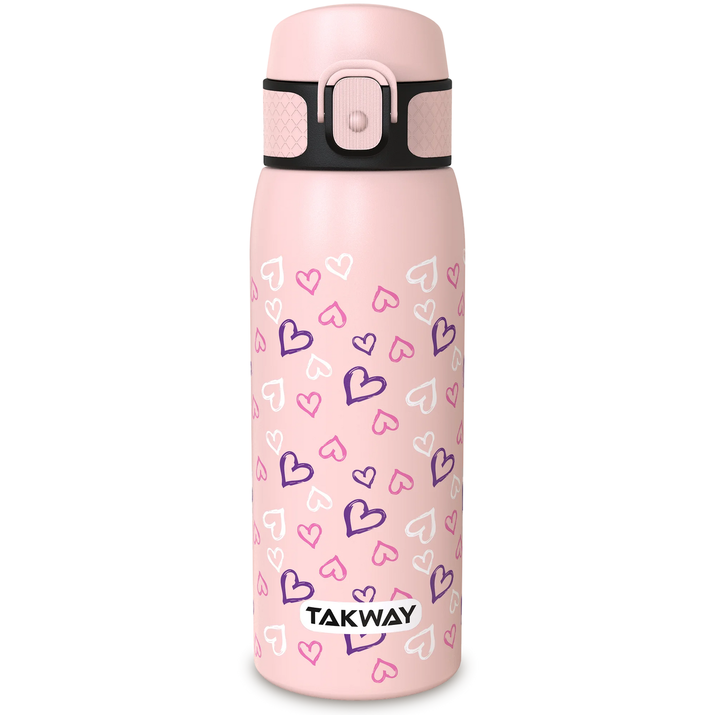 TAKWAY Edelstahl Trinkflasche 550ml (Herz)
