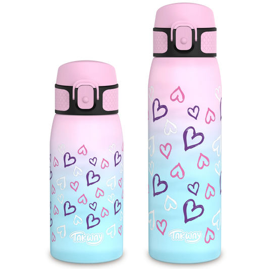 TAKWAY Tritan Water Bottle 600ml (turquoise-purple)