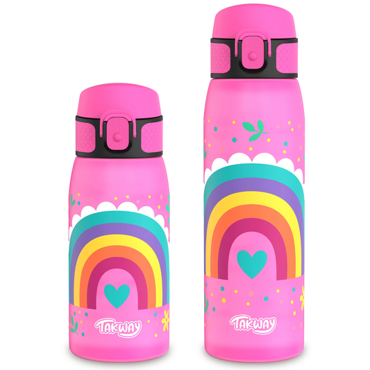 TAKWAY Tritan Water Bottle 600ml (turquoise-purple)