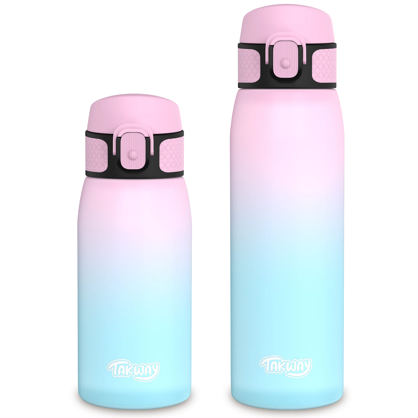 TAKWAY Tritan Trinkflasche (Rosa-Türkis)