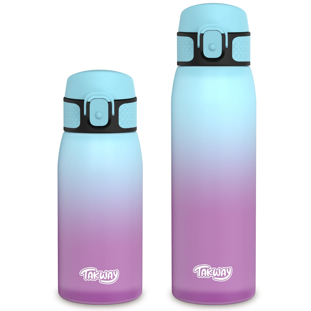 TAKWAY Tritan Trinkflasche (Türkis-Lila)