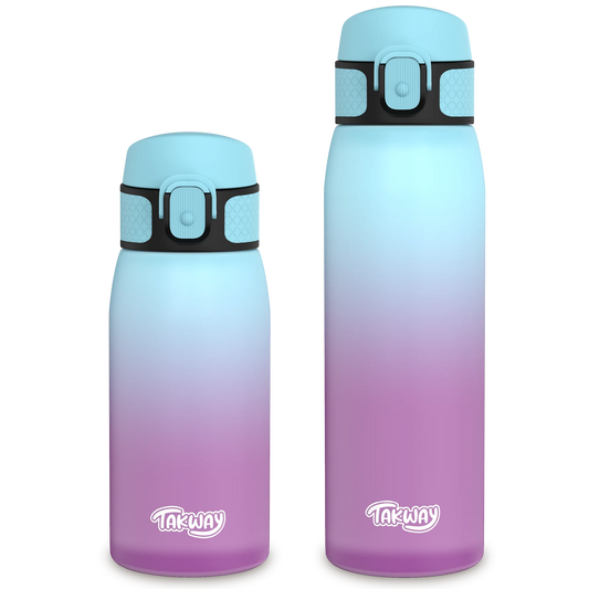 TAKWAY Tritan Trinkflasche (Türkis-Lila)