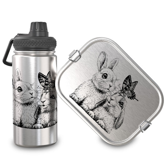 TAKWAY Stainless Steel Lunch Box & Bottle (Rabbit)