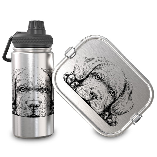 TAKWAY Stainless Steel Lunch Box & Bottle (Dog)
