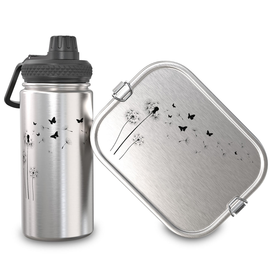TAKWAY Stainless Steel Lunch Box & Bottle (Dandelion)