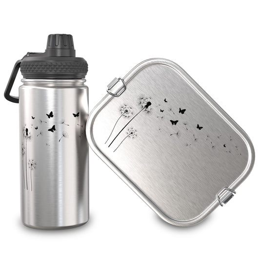 TAKWAY Stainless Steel Lunch Box & Bottle (Dandelion)