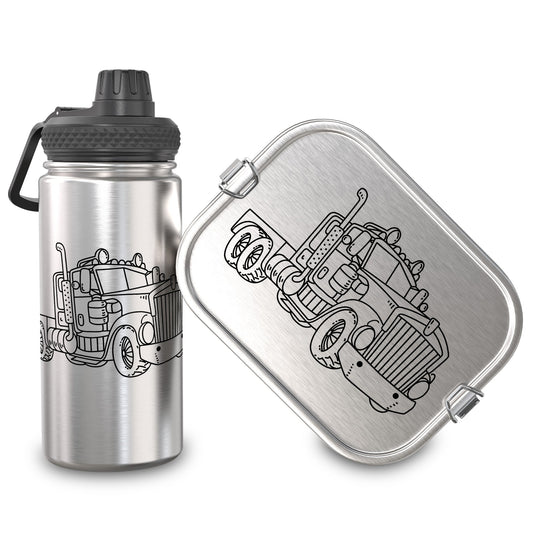 TAKWAY Stainless Steel Lunch Box & Bottle (Truck)