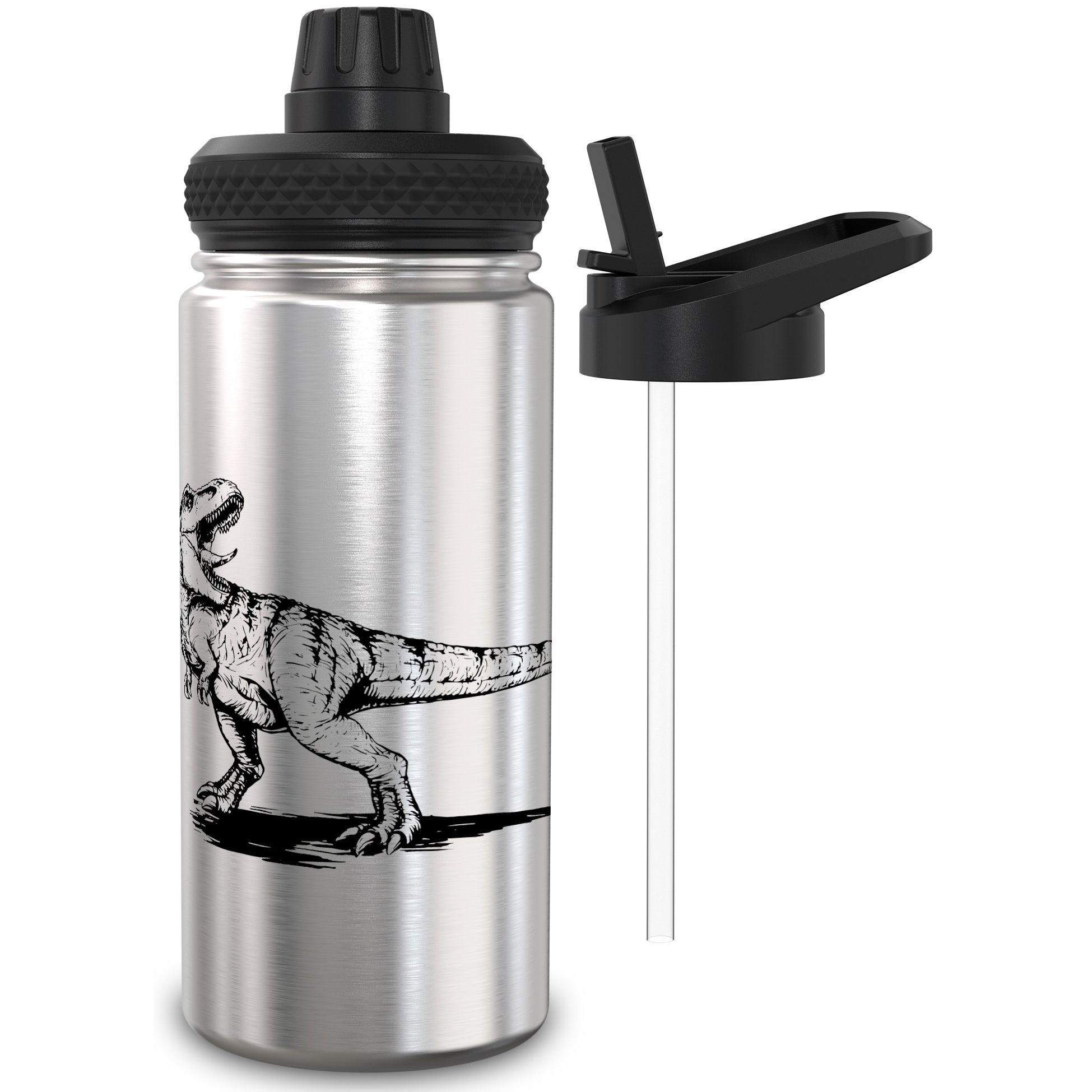 TAKWAY Edelstahl Trinkflasche 500ml (Dino)