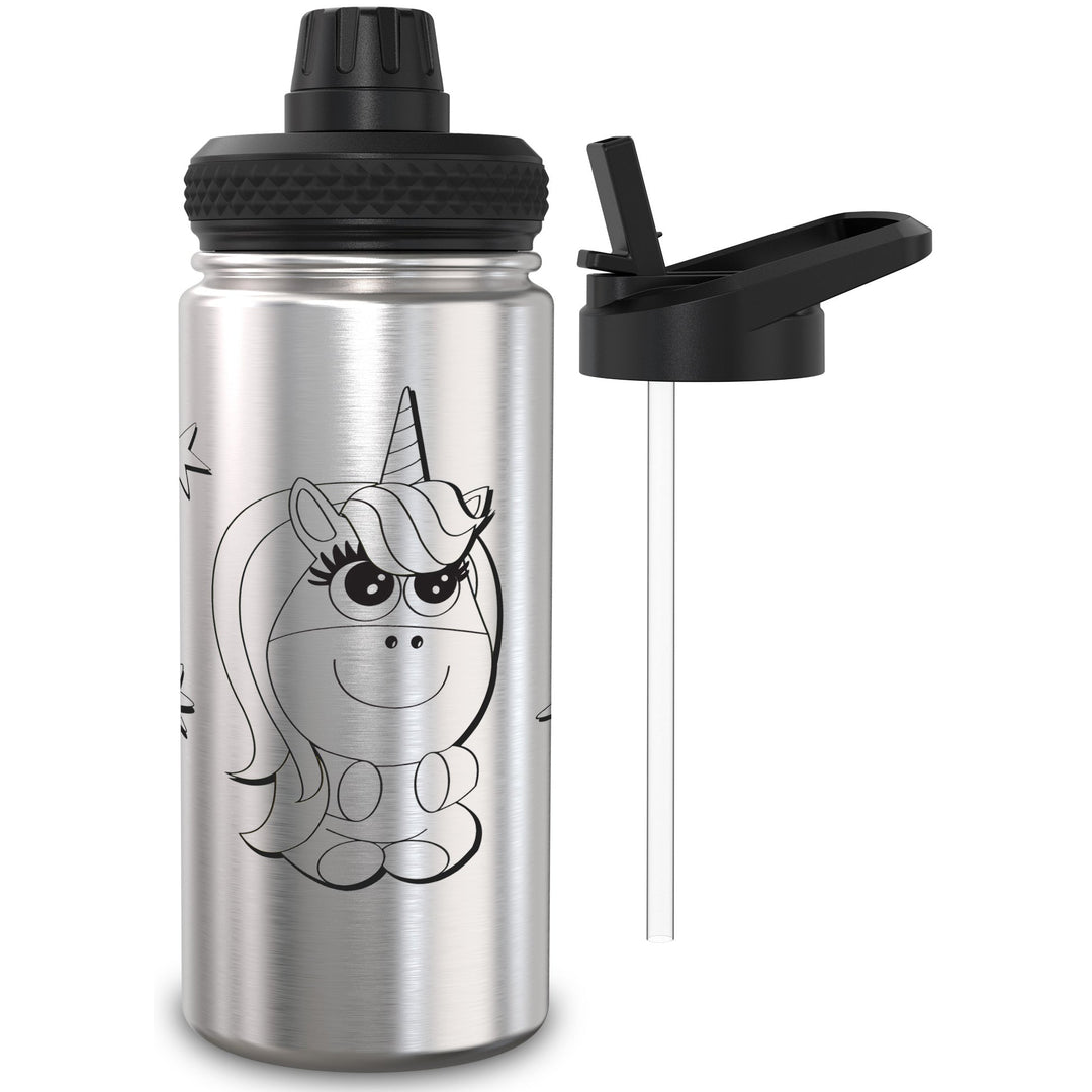 TAKWAY Edelstahl Trinkflasche 500ml (Einhorn)