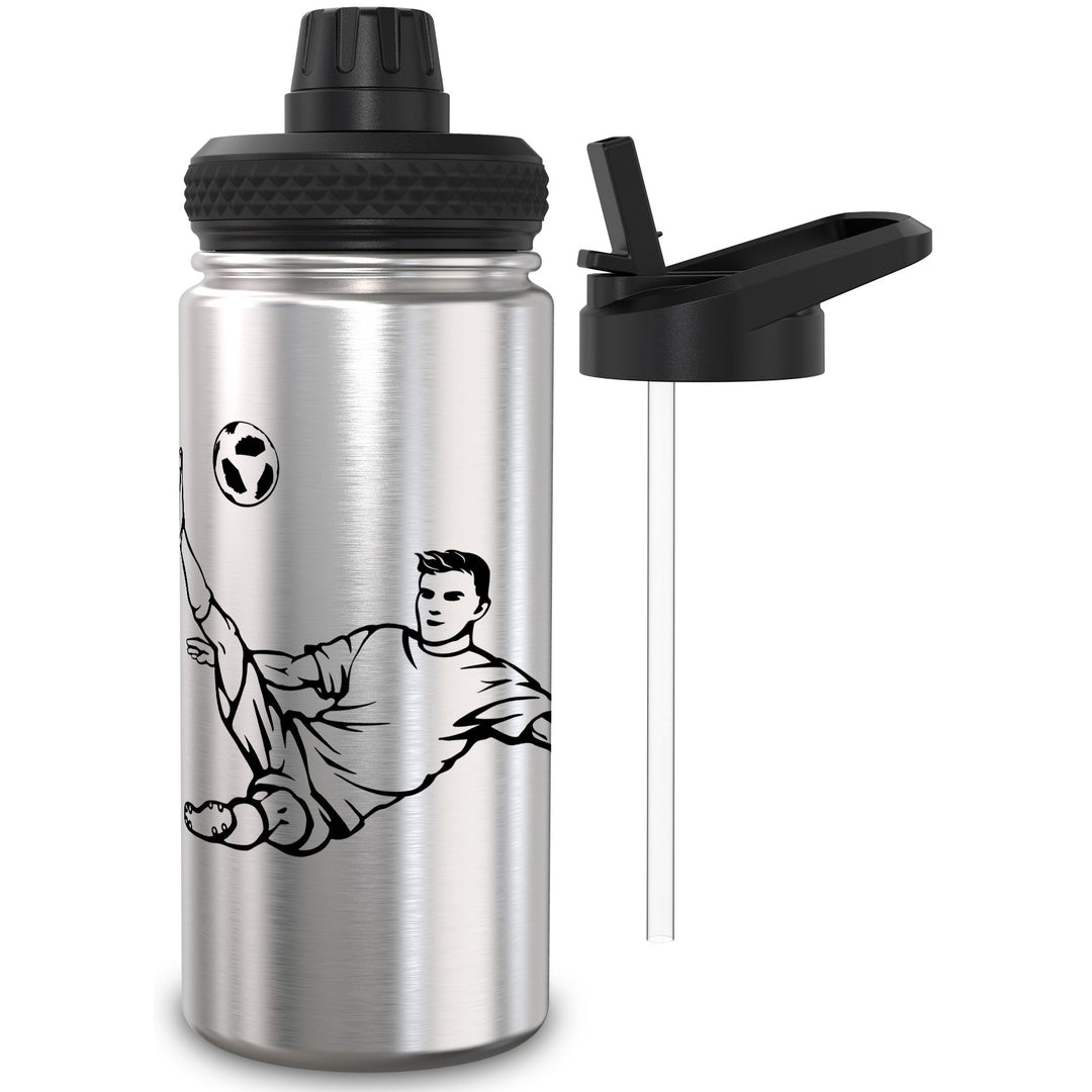 TAKWAY Edelstahl Trinkflasche 500ml (Fußball)