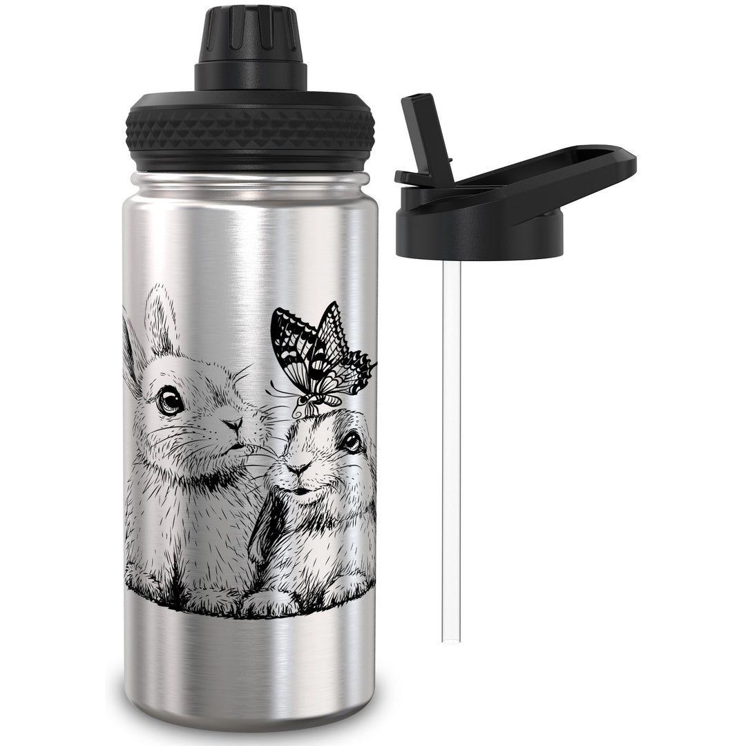 TAKWAY Edelstahl Trinkflasche 500ml (Hase)