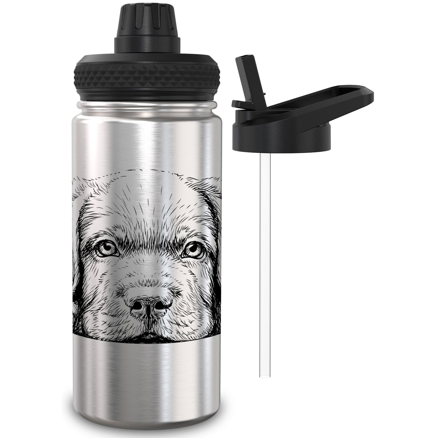 TAKWAY Edelstahl Trinkflasche 500ml (Hund)