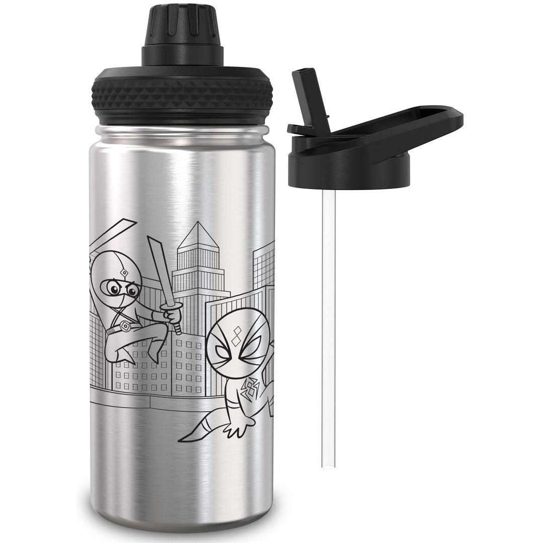 TAKWAY Edelstahl Trinkflasche 500ml (Ninja)