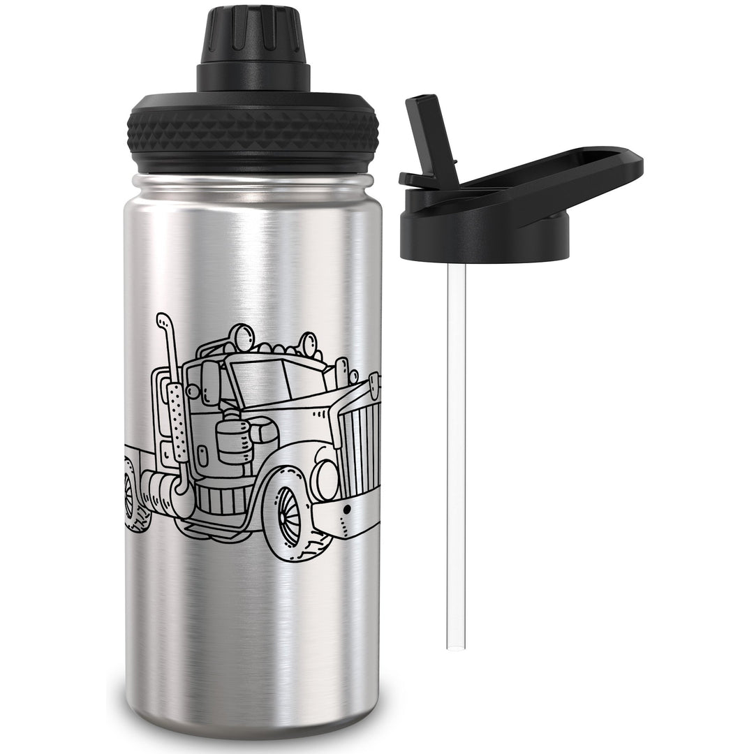 TAKWAY Edelstahl Trinkflasche 500ml (Truck)