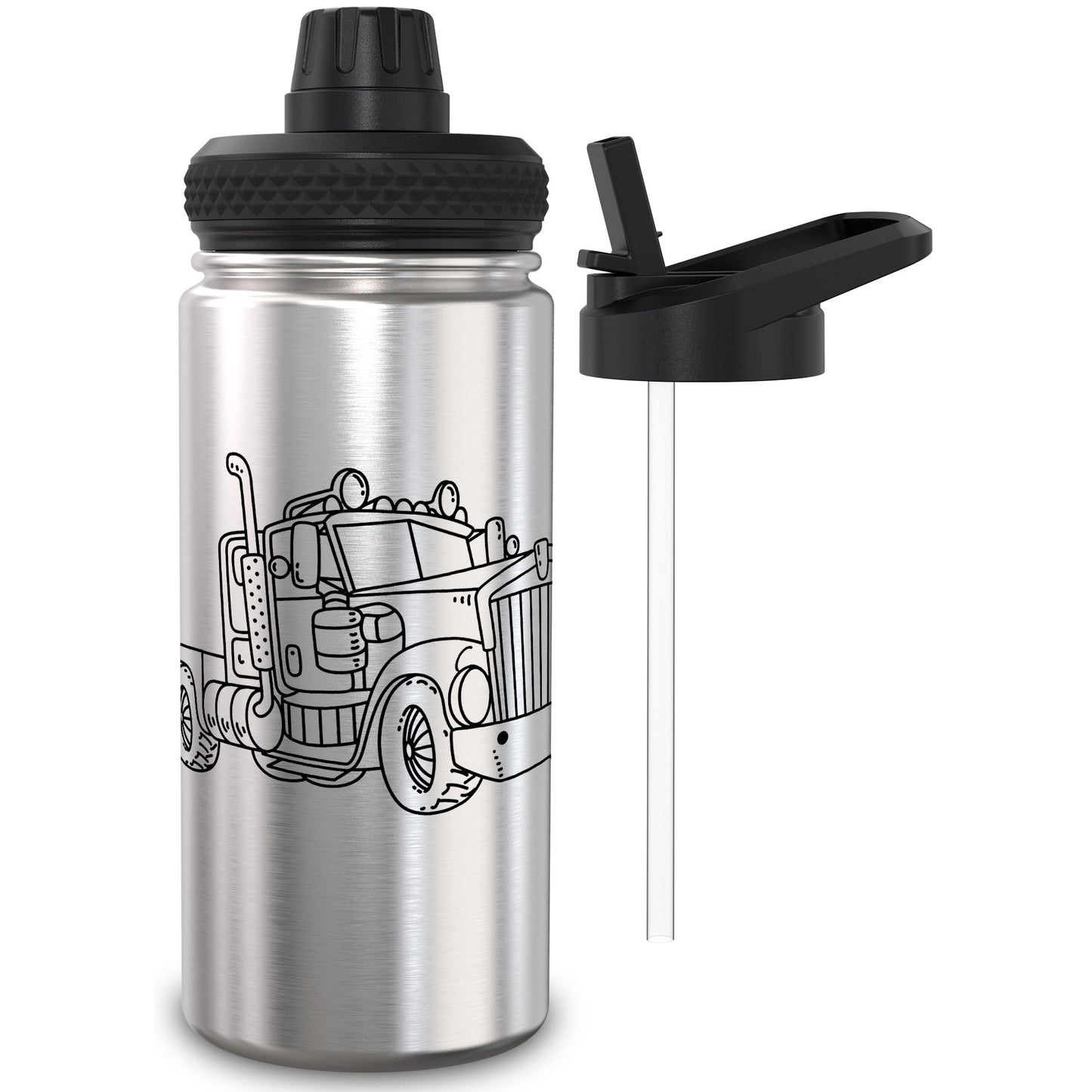 TAKWAY Edelstahl Trinkflasche 500ml (Truck)