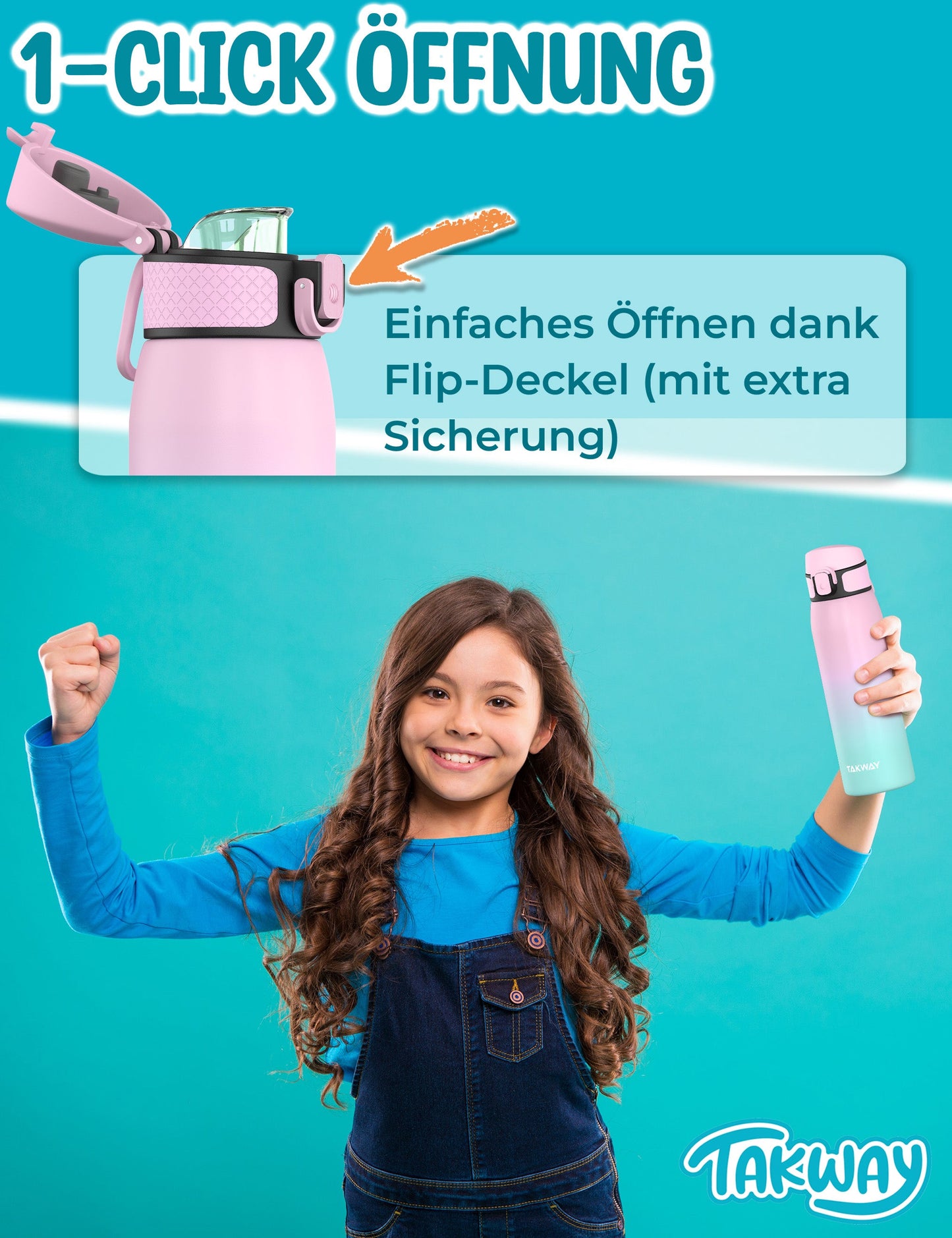TAKWAY Tritan Trinkflasche (Blau)