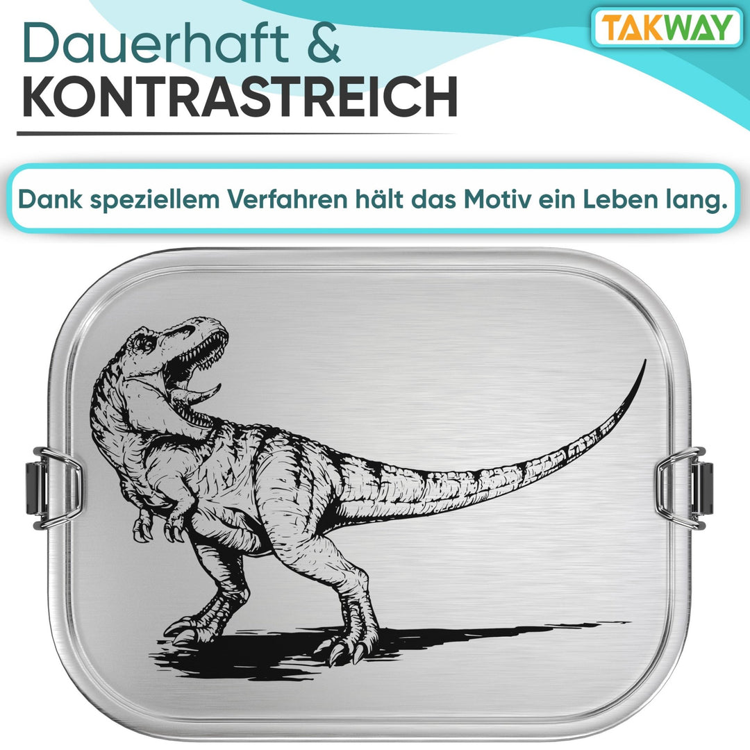TAKWAY Edelstahl Brotdose (Dino) - TAKWAY