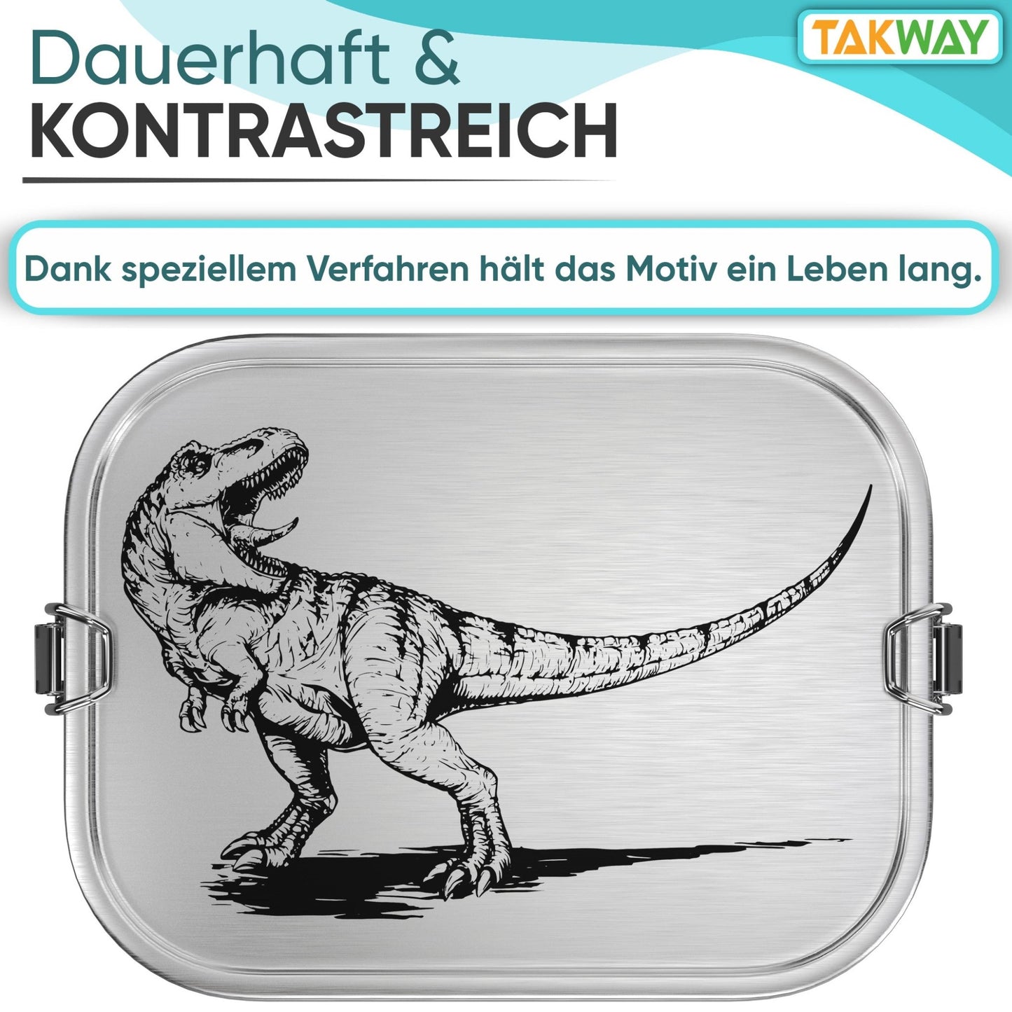 TAKWAY Edelstahl Brotdose (Dino) - TAKWAY