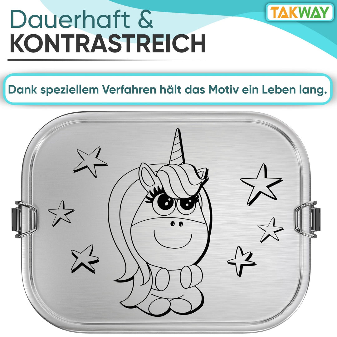 TAKWAY Edelstahl Brotdose (Einhorn) - TAKWAY