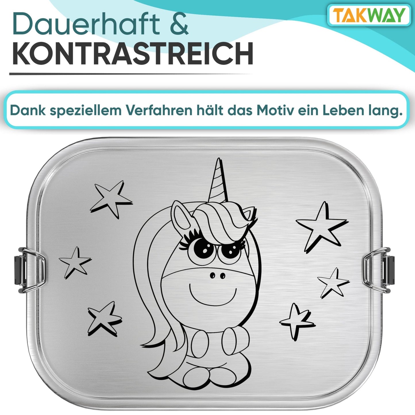 TAKWAY Edelstahl Brotdose (Einhorn) - TAKWAY