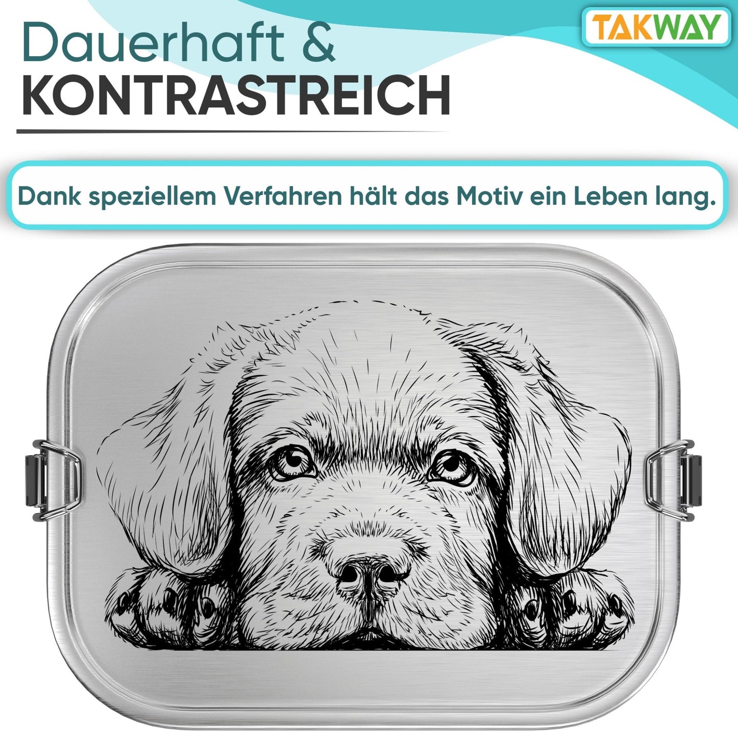 TAKWAY Edelstahl Brotdose (Hund) - TAKWAY