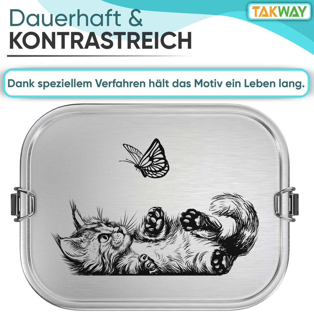 TAKWAY Edelstahl Brotdose (Katze) - TAKWAY
