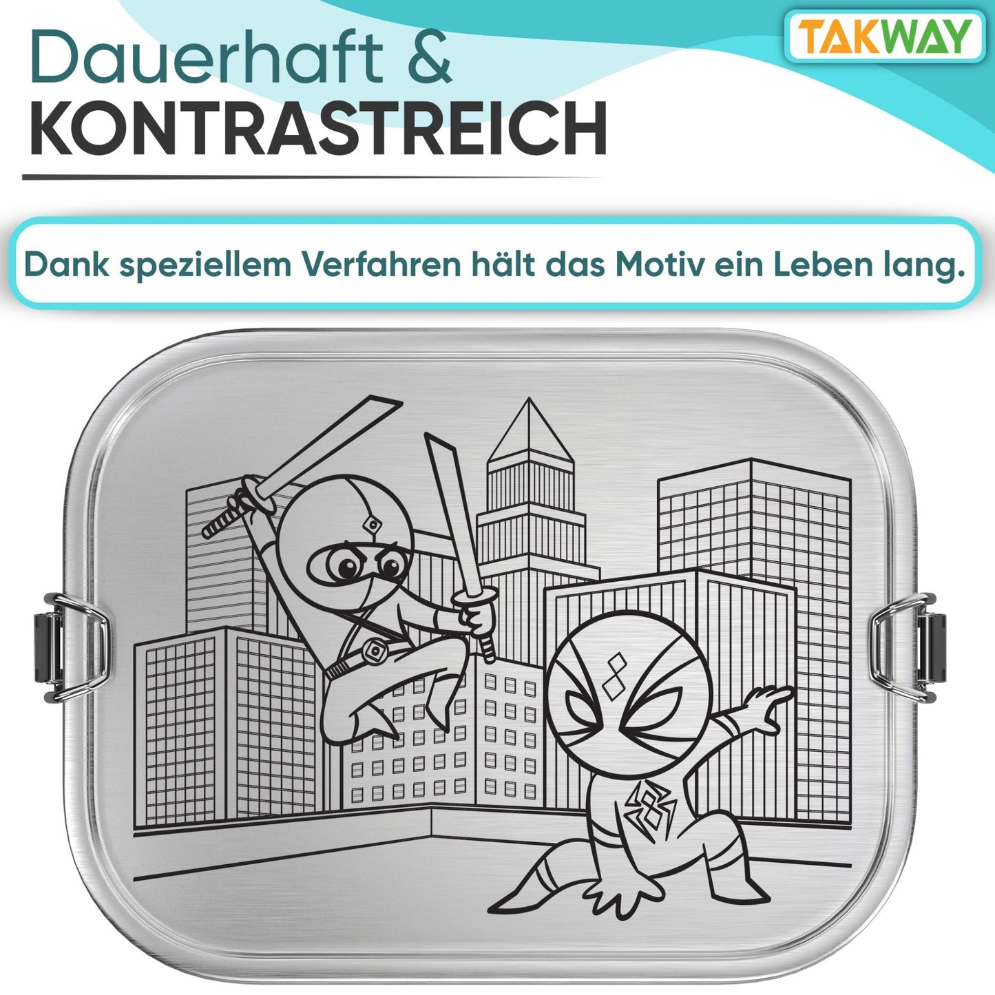 TAKWAY Edelstahl Brotdose (Ninja) - TAKWAY