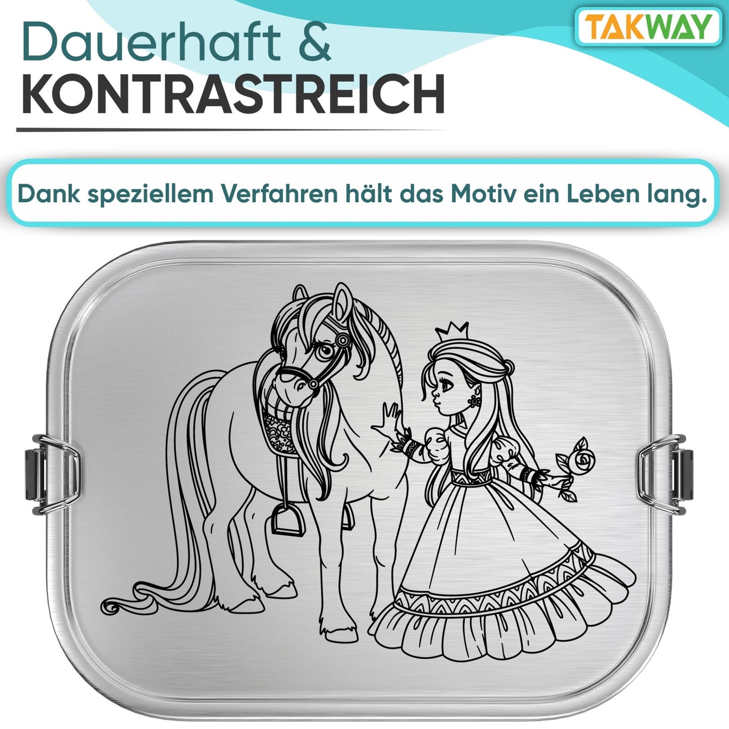 TAKWAY Edelstahl Brotdose (Prinzessin) - TAKWAY